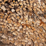 stack of wood kindling dries